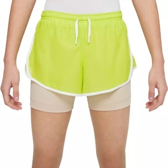 NIKE Girls' Dri-Fit Tempo 2-In-1 Training Shorts - Picture 2 of 7